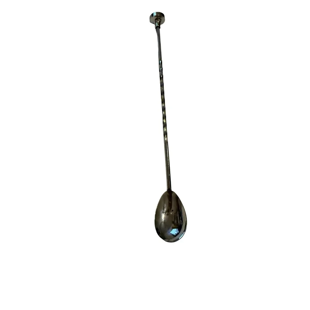 Vintage Stainless Steel Cocktail Muddler/Stirring Spoon Mixing Tool